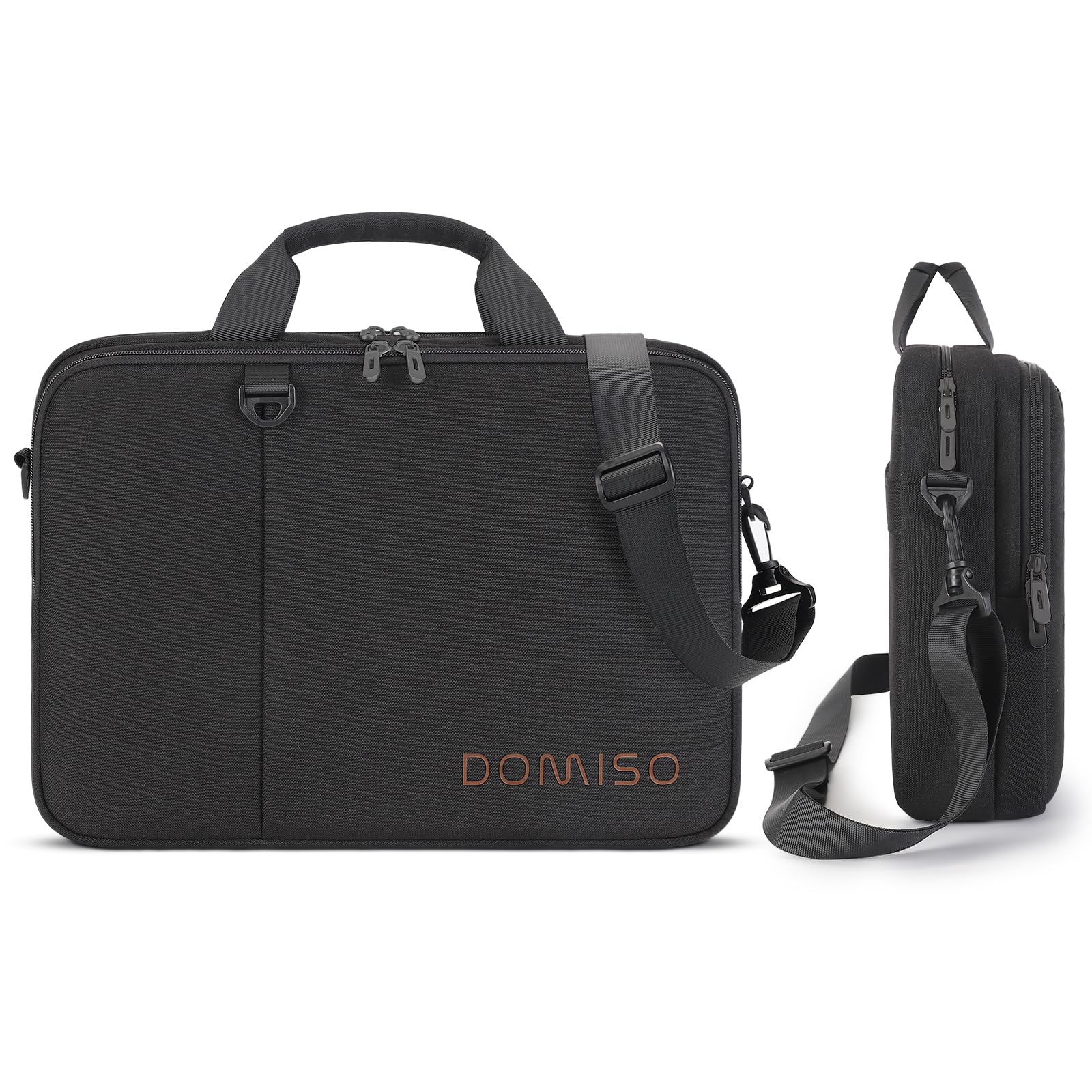 Domiso Laptop Briefcase 15,6 pollici borsa nera impermeabile