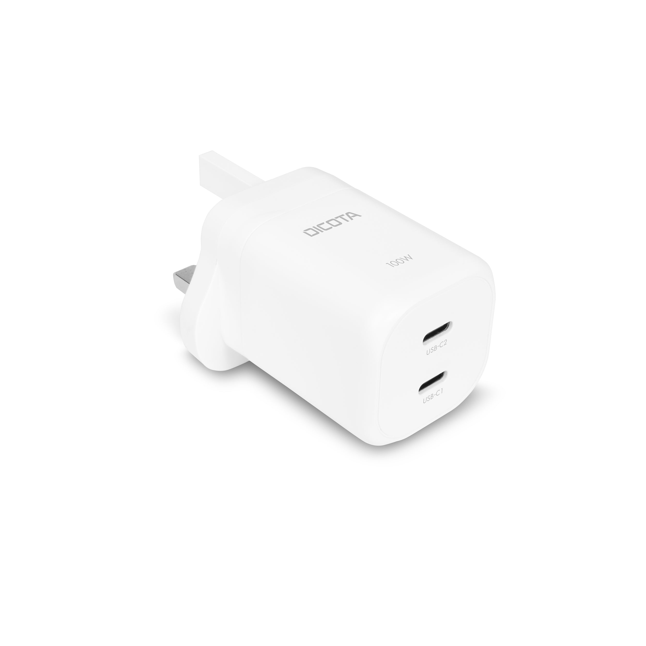 BASE XXO Power & Charging 2-port GaN Wall Charger (100W) UK caricatore da parete GaN 2 porte con cavo USB-C 1,5 m