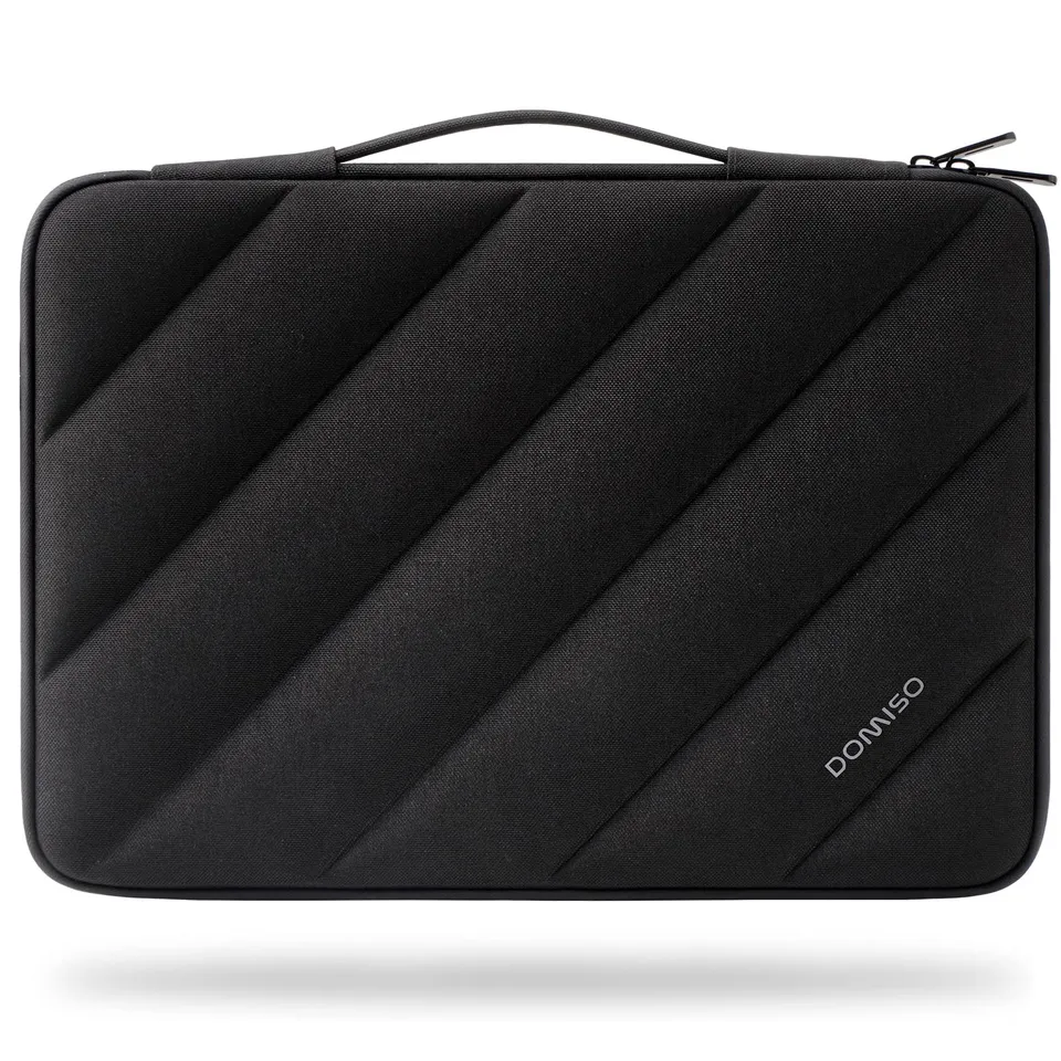 Domiso Laptop Sleeve 17,3 pollici custodia nera impermeabile