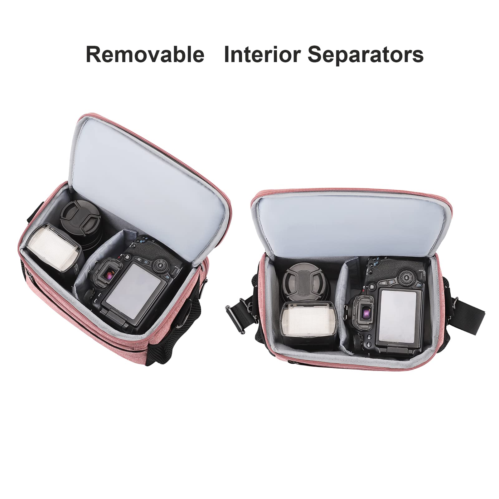 Domiso DSLR Camera Bag Borsa per fotocamera Rosa antiurto