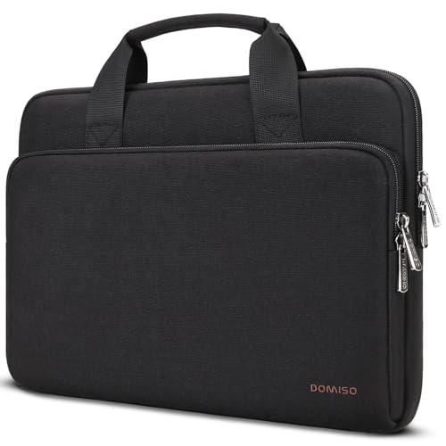 Domiso Laptop Sleeve 17,3 pollici custodia laptop nera con maniglia