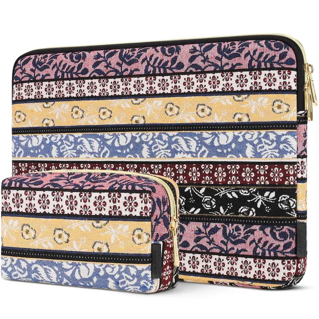 Domiso Laptop Sleeve 17,3 Pollici Custodia Impermeabile Strisce Rosa