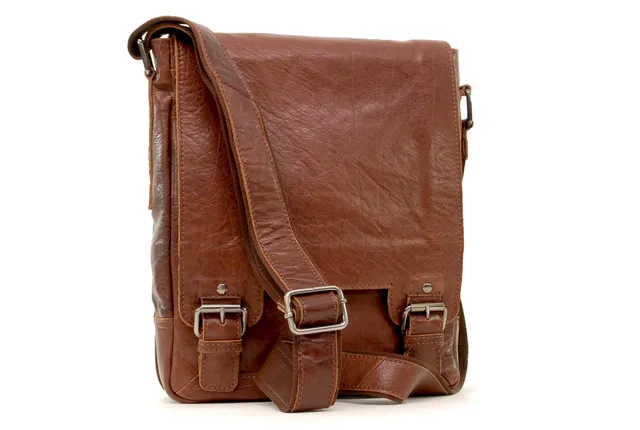 Ashwood Camden 8342 borsa a tracolla Marrone chiaro in pelle