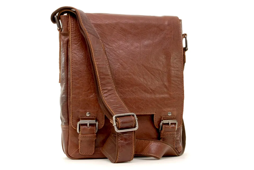 Ashwood Camden 8342 borsa a tracolla Marrone chiaro in pelle