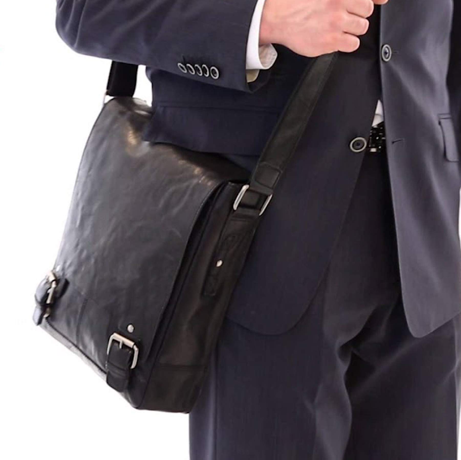 Ashwood Man Bags & Briefcases 8342 borsa a tracolla in pelle di bufalo A4