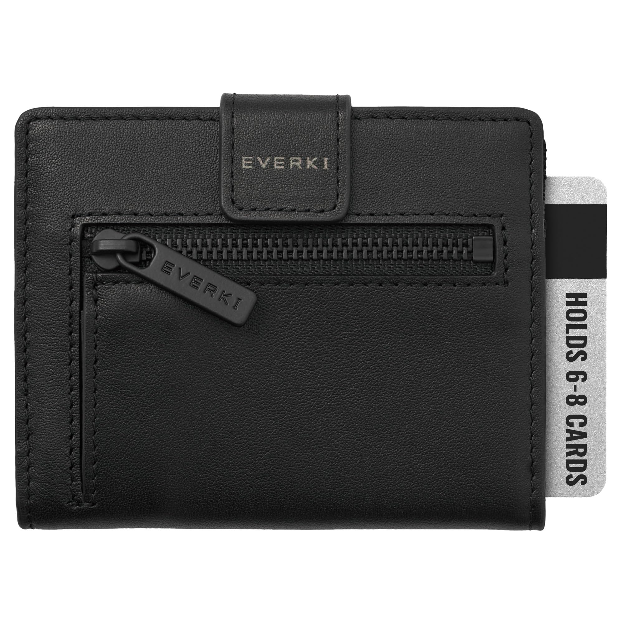 EVERKI Borselli e Borse a Tracolla portafoglio uomo anti-RFID sottile bifold Nero