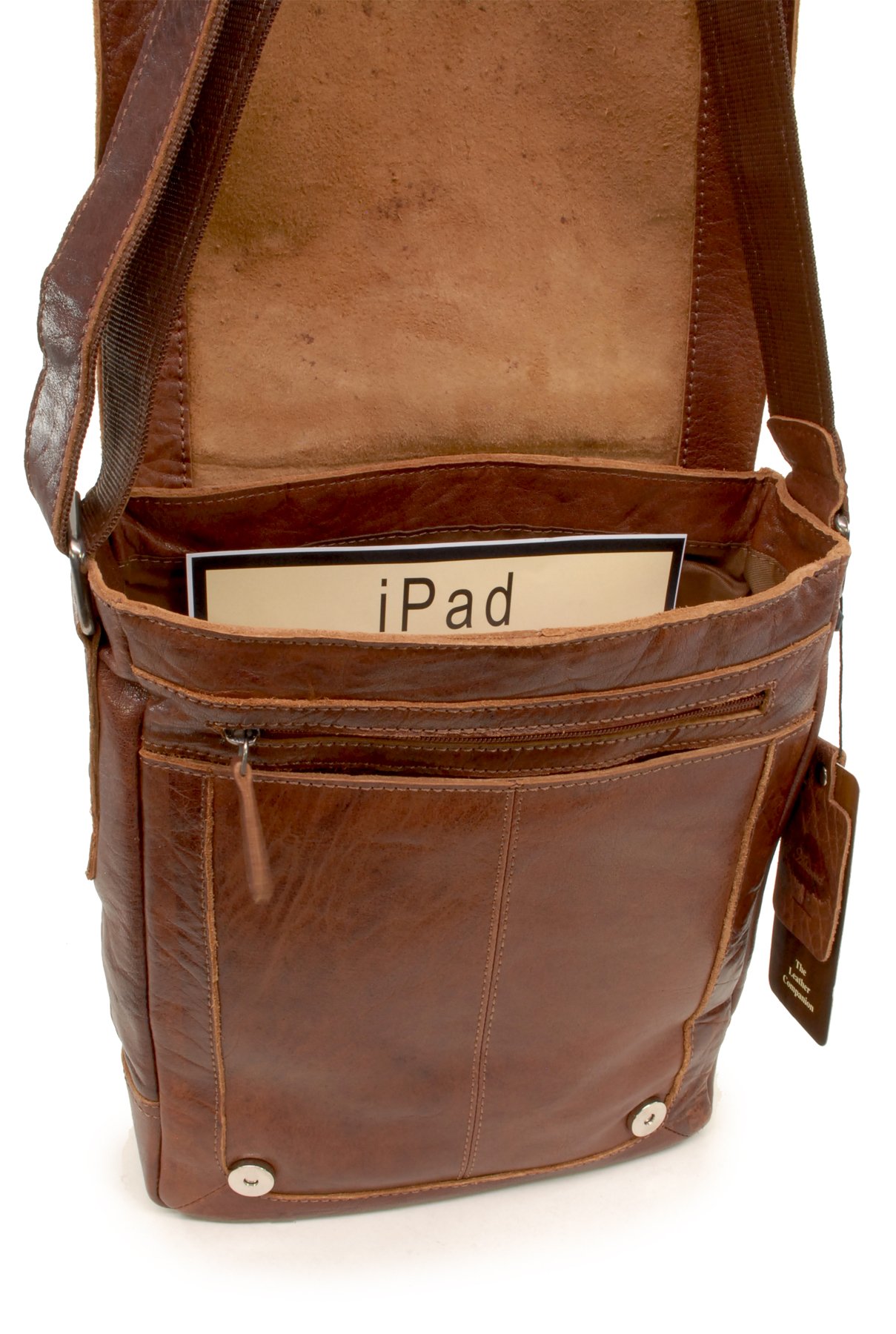 Ashwood Camden 8342 borsa a tracolla Marrone chiaro in pelle