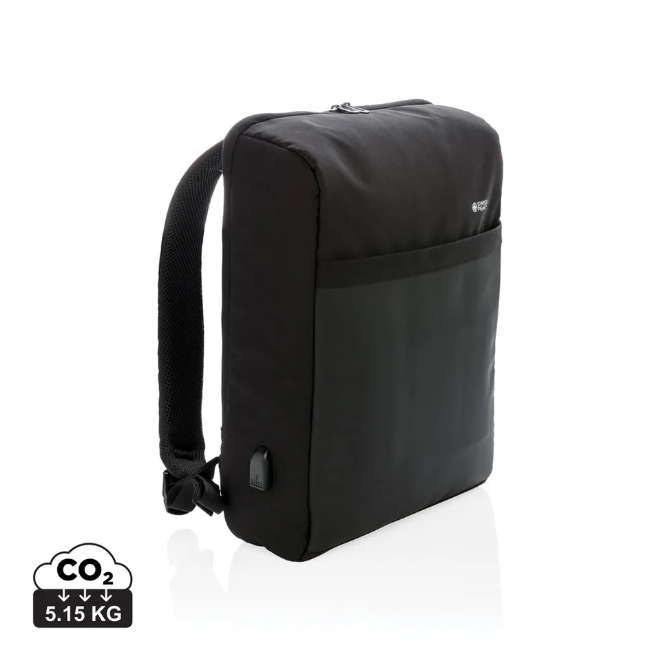 Swiss Peak Zaini RFID & USB zaino da 15″ nero antitaccheggio