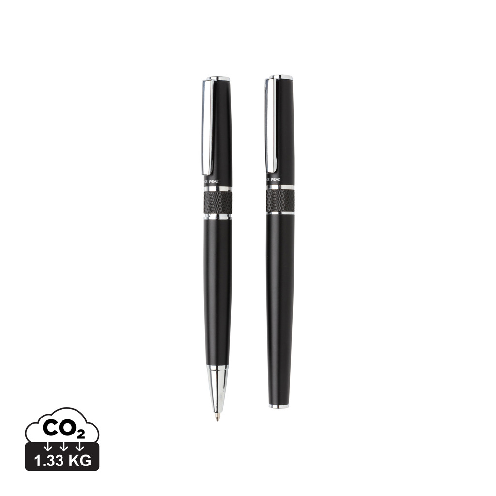Swiss Peak Ufficio & Scrittura Set di penne Deluxe nero inchiostro blu