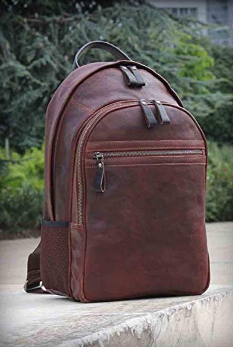 Ashwood Rucksacks 4555 zaino marrone chiaro in pelle con porta tablet