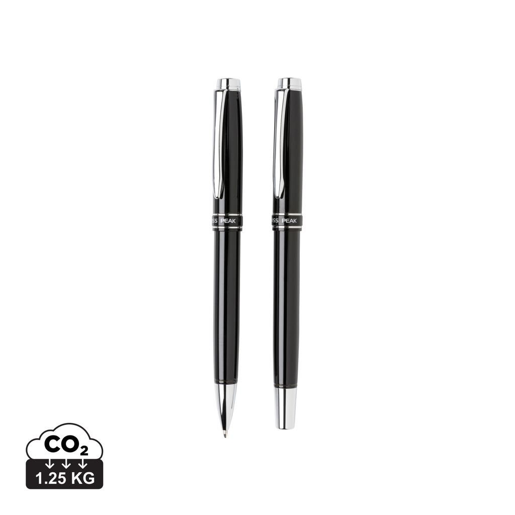 Swiss Peak Heritage set penne nero con refill da almeno 1200 m