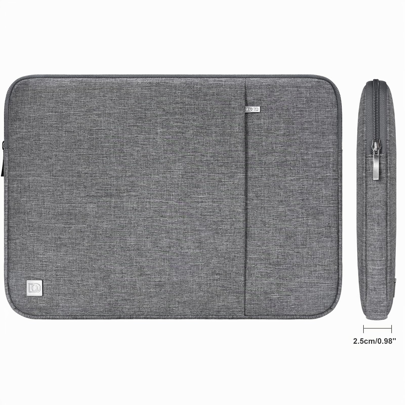 Domiso Laptop Sleeve 17,3 pollici custodia laptop grigia impermeabile