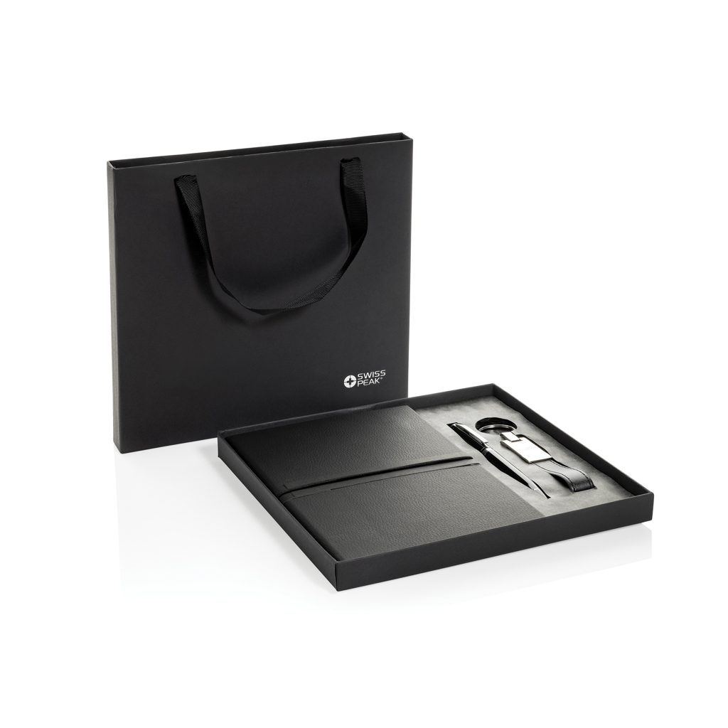 Swiss Peak Ufficio & Scrittura business set regalo nero certificato RCS