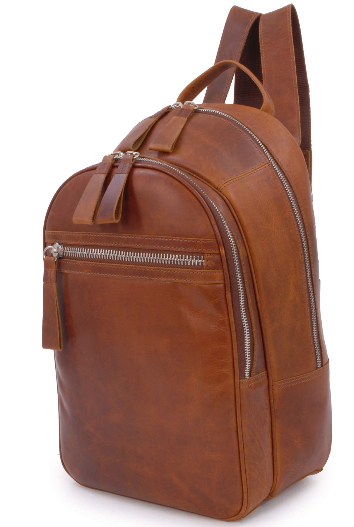 Ashwood Rucksacks 1663 zaino castagna marrone per laptop in pelle vintage