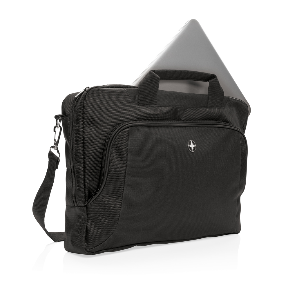 Swiss Peak Borse porta PC Borsa porta PC da 15″ deluxe borsa nero 1680D