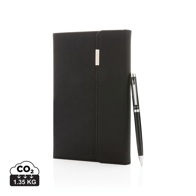 Swiss Peak Ufficio & Scrittura Set penna e taccuino A5 Deluxe nero 80 pagine