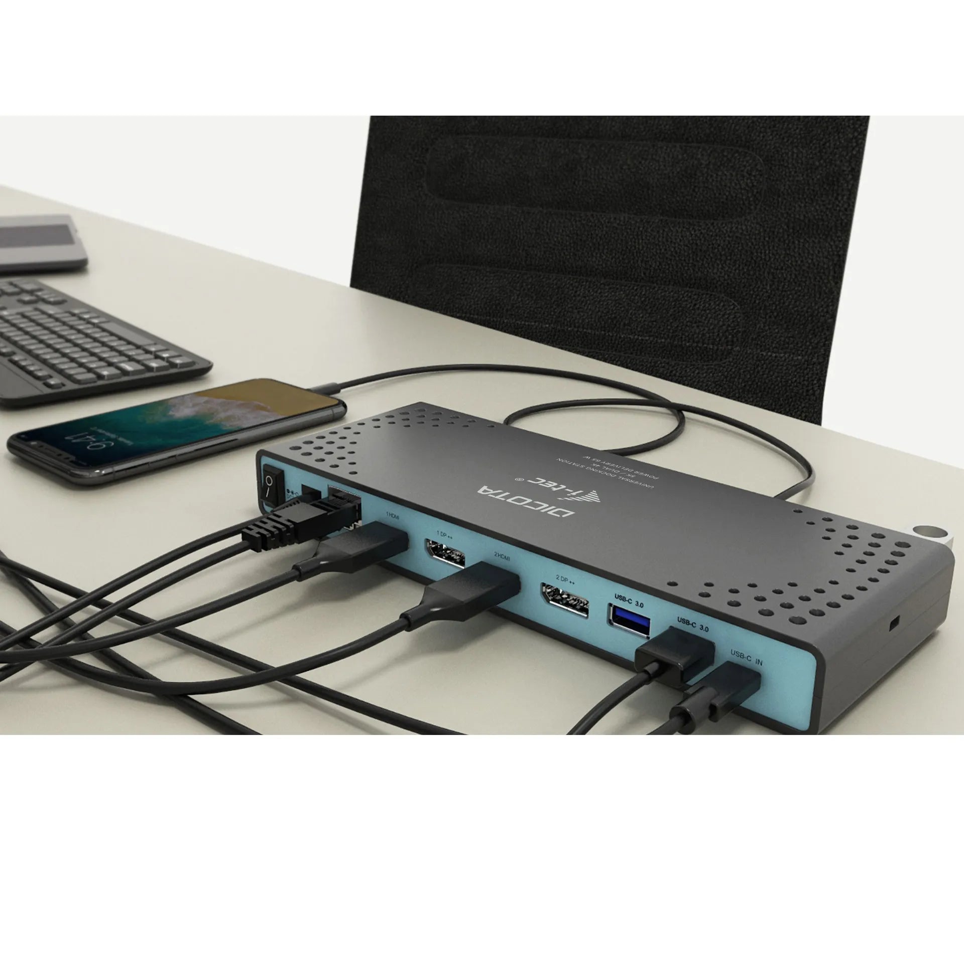 BASE XXO Docking Stations USB-C 13-in-1 5K HDMI/DP PD 65W UK dock