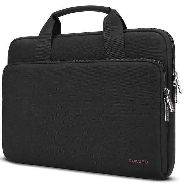 Domiso Laptop Sleeve 17,3 pollici custodia laptop nera con maniglia