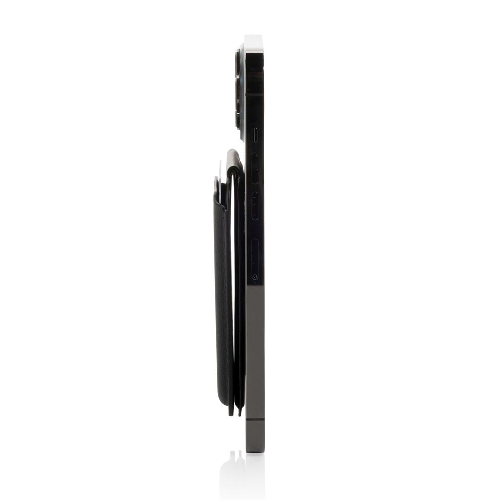 Swiss Peak Tech Magstand portacarte magnetico nero in PU riciclato