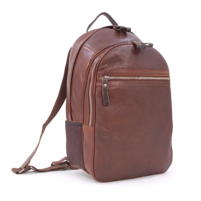 Ashwood Rucksacks 4555 zaino marrone chiaro in pelle con porta tablet