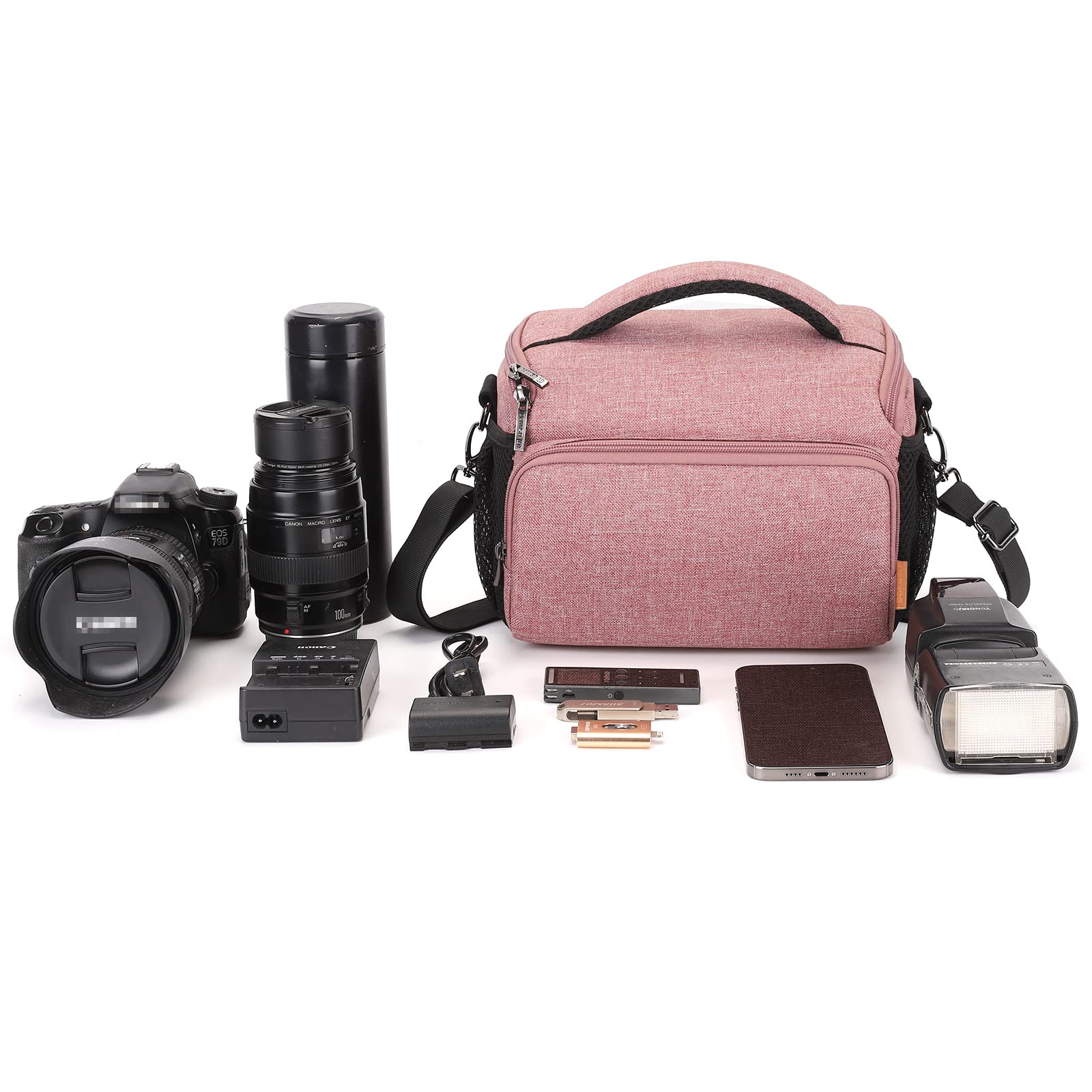 Domiso DSLR Camera Bag Borsa per fotocamera Rosa antiurto