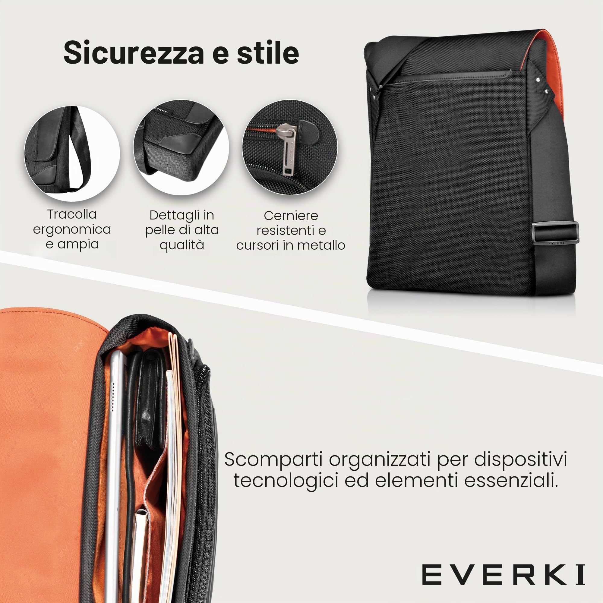 EVERKI Borselli e Borse a Tracolla Venue XL EKS622XL borsello tablet 12" RFID