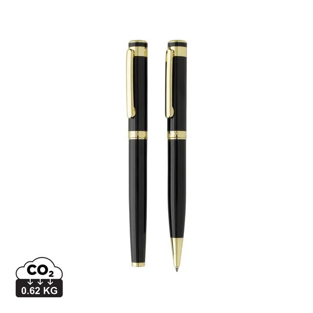 Swiss Peak Ufficio & Scrittura Luca set di penne nero in ottone riciclato
