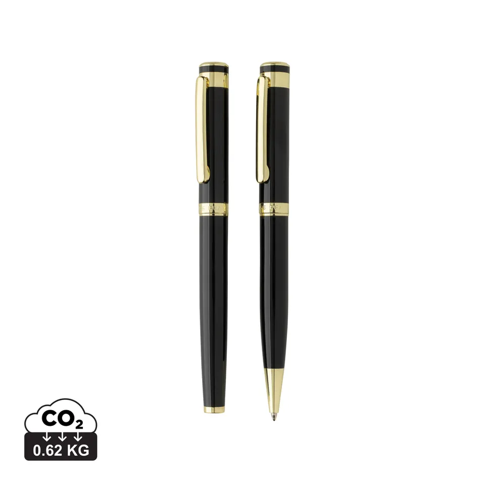 Swiss Peak Ufficio & Scrittura Luca set di penne nero in ottone riciclato