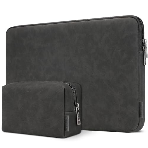 DOMISO Laptop Sleeve 13,3 pollici custodia laptop nera impermeabile