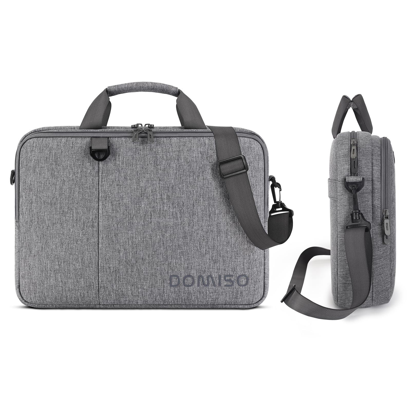 Domiso Laptop Briefcase 15,6 pollici borsa grigia impermeabile