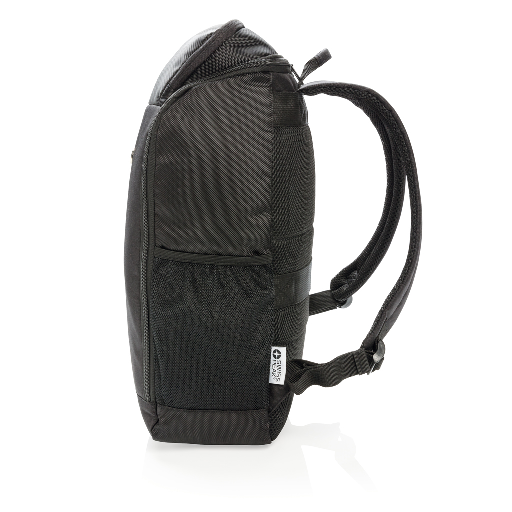 Swiss Peak Zaini Easy Access zaino PC 15,6″ nero riciclato