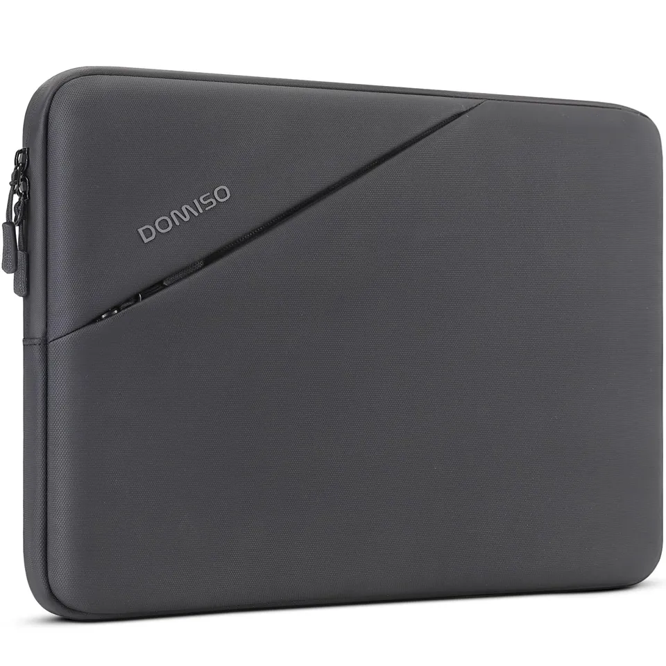 Domiso Laptop Sleeve 17,3 pollici custodia laptop nera impermeabile