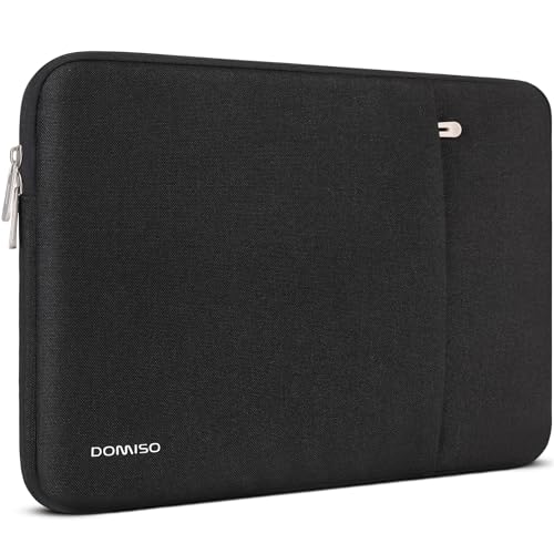 Domiso Laptop Sleeve 17,3 pollici custodia laptop nera con tasca
