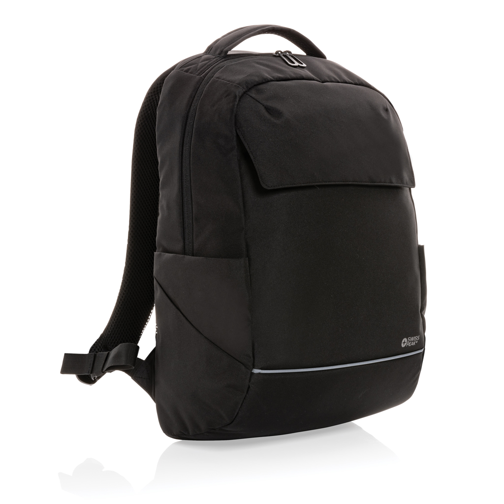 Swiss Peak Zaini Brooke zaino porta PC 15,6″ nero in poliestere riciclato