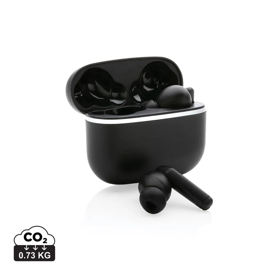 Swiss Peak Audio TWS 2.0 auricolari neri ABS riciclato RCS