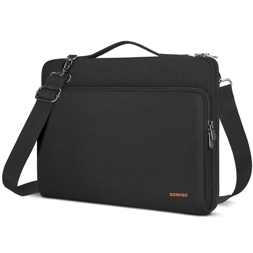 Domiso Laptop Sleeve 15,6 pollici custodia laptop nera impermeabile