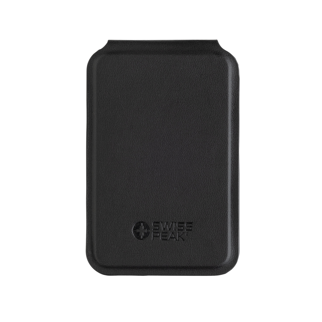 Swiss Peak Tech Magstand portacarte magnetico nero in PU riciclato