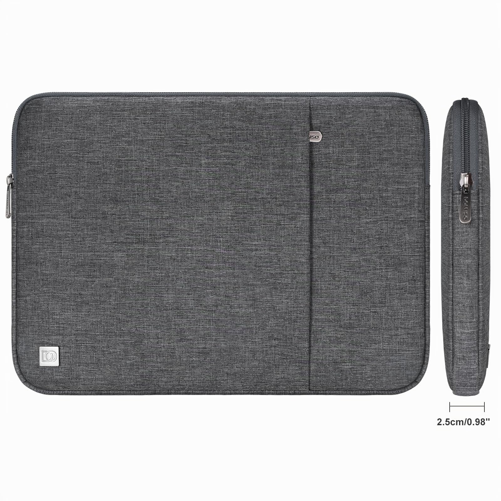 Domiso Laptop Sleeve 13,3 Pollici custodia laptop grigio scuro impermeabile