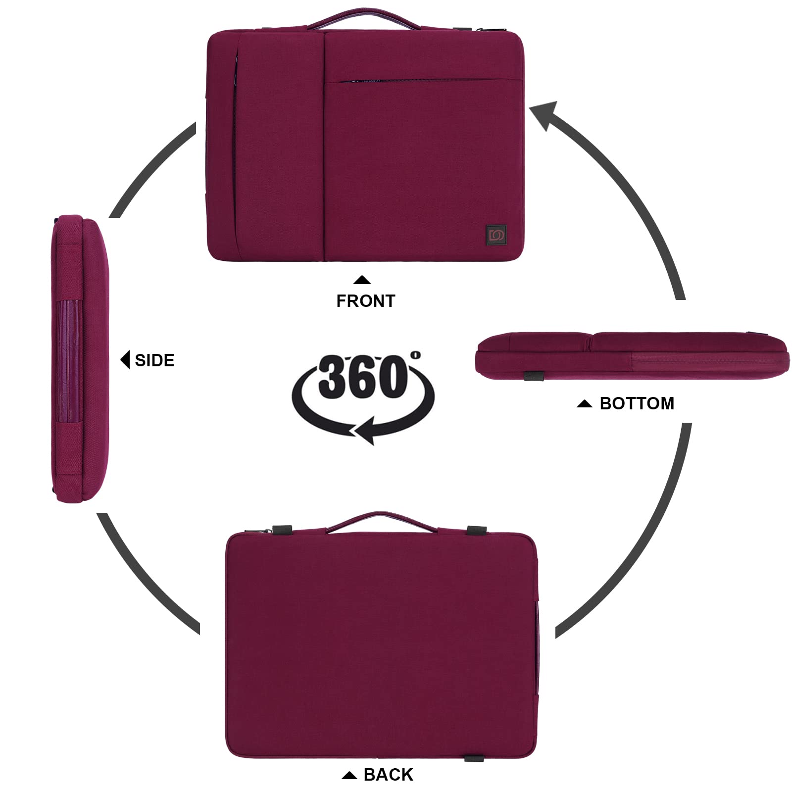 Domiso Laptop Sleeve 14 Pollici custodia laptop fucsia impermeabile
