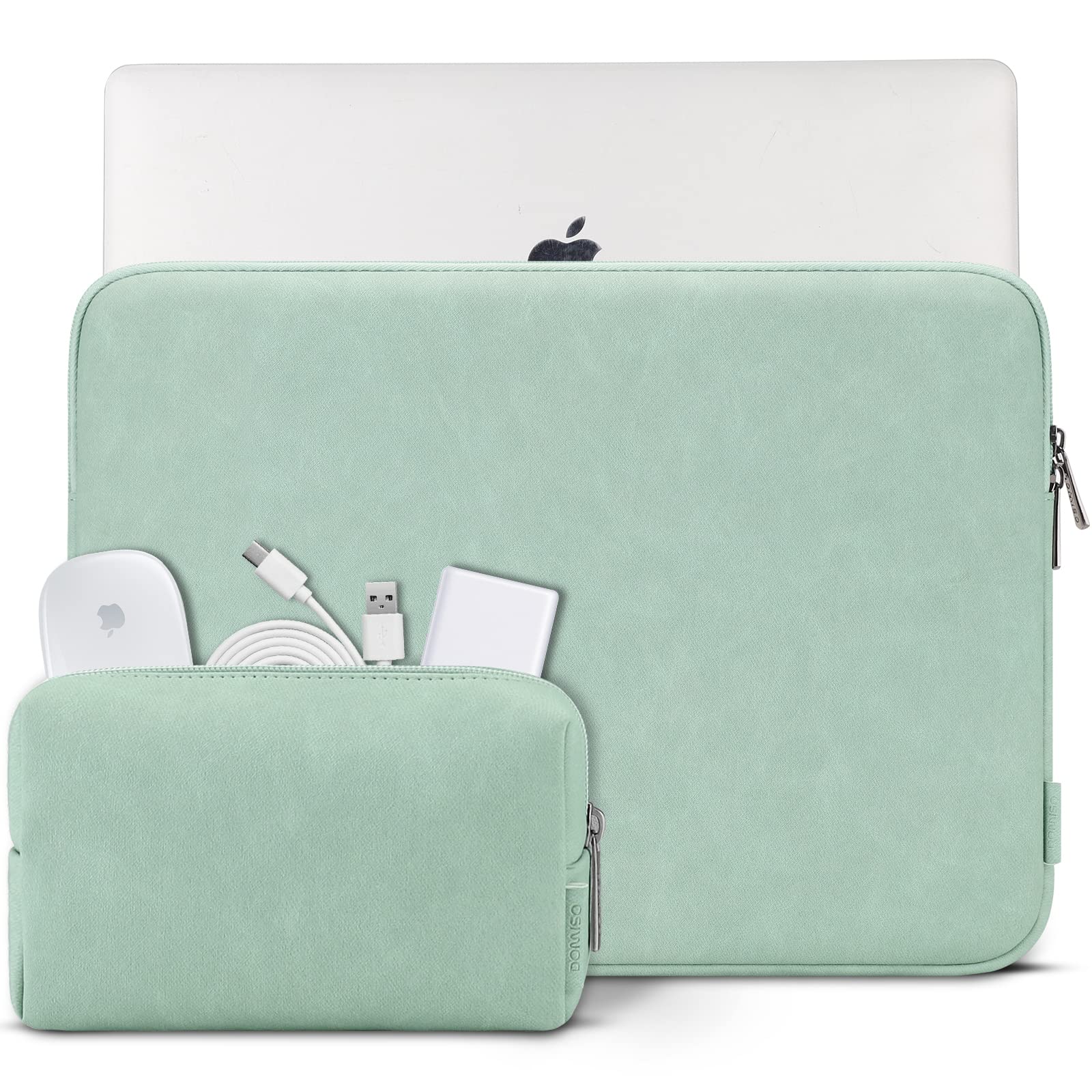 Domiso Laptop Sleeve 17.3 Pollici custodia laptop Verde Chiaro impermeabile