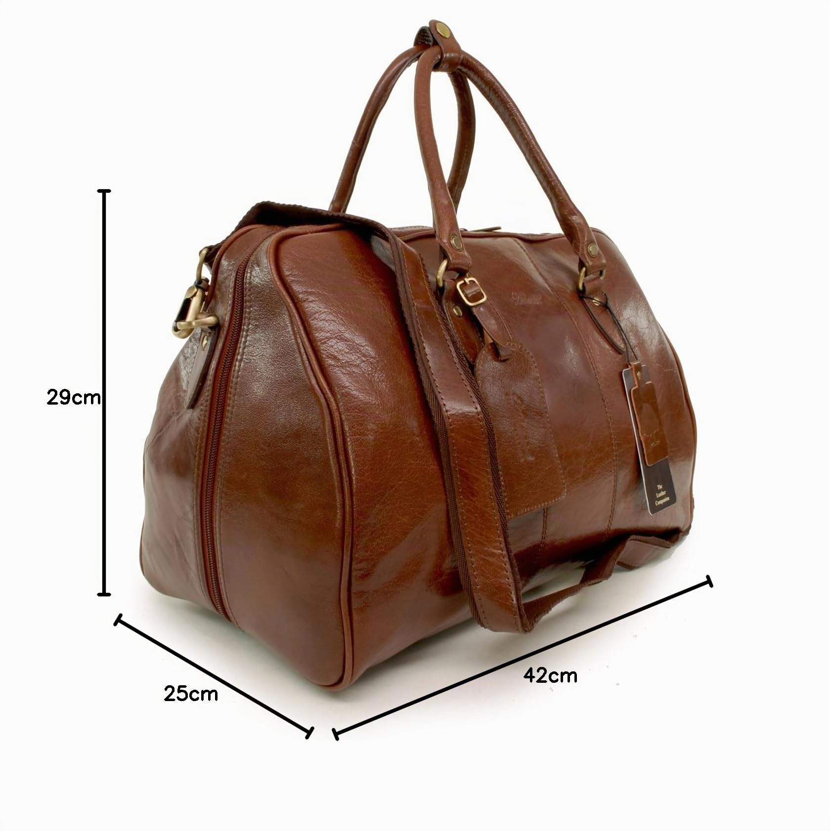 Ashwood Holdalls Harry borsone da viaggio in pelle castagna
