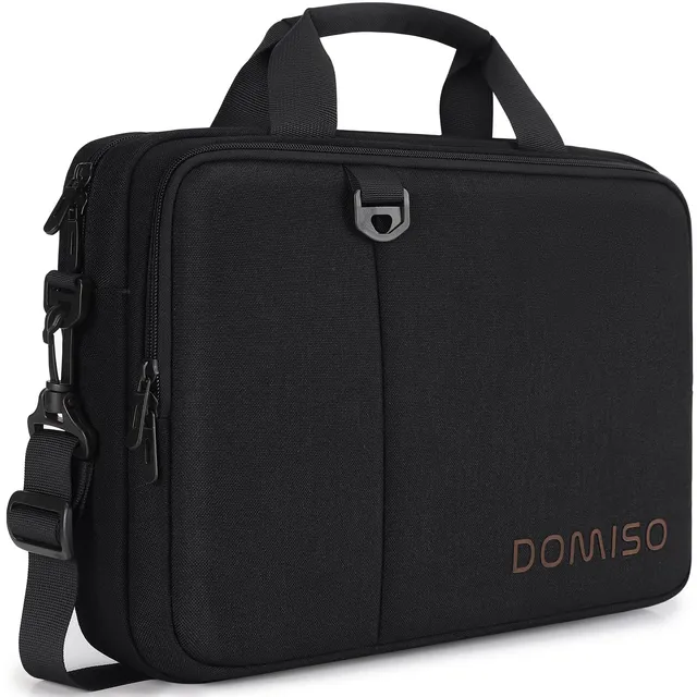 Domiso Laptop Briefcase 15,6 pollici borsa nera impermeabile