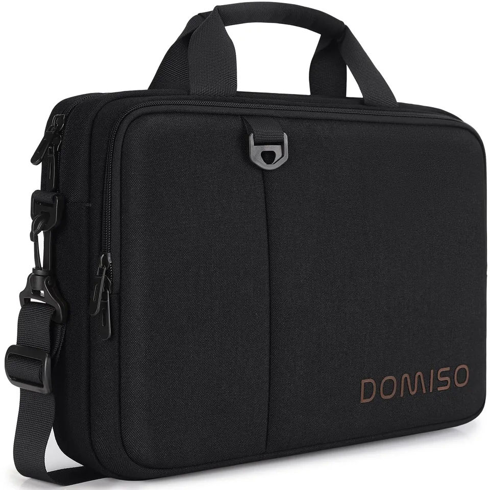 Domiso Laptop Briefcase 15,6 pollici borsa nera impermeabile