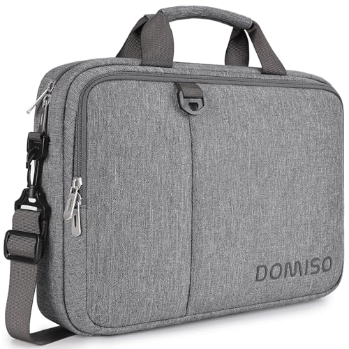 Domiso Laptop Briefcase 15,6 pollici borsa grigia impermeabile