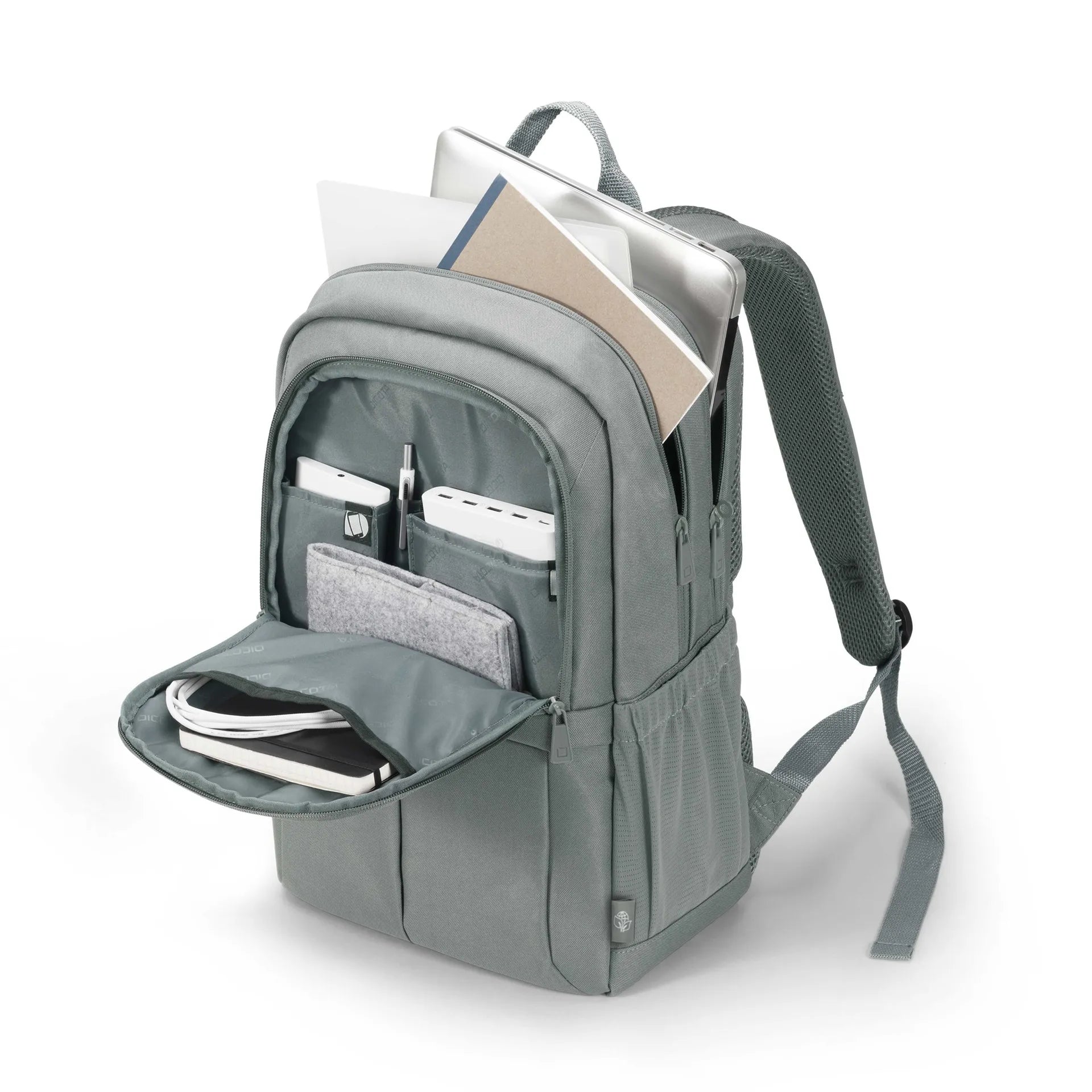 DICOTA SCALE Eco Backpack zaino laptop 13-15.6 grigio in PET riciclato