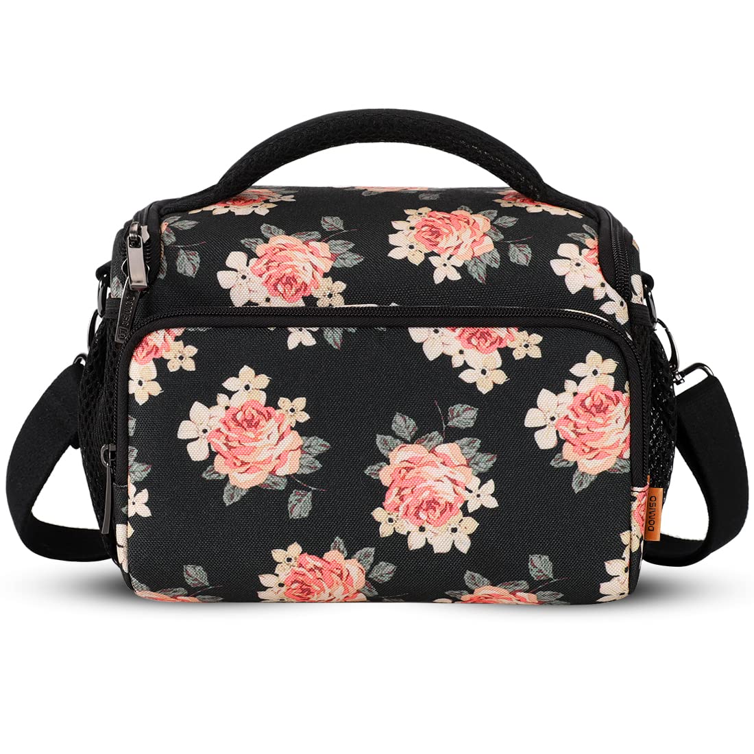 Domiso DSLR Camera Bag borsa fotocamera a tracolla Fiore impermeabile