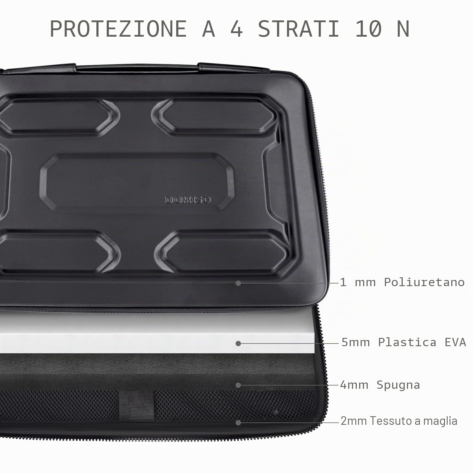 Domiso EVA Laptop Bag 13,3 pollici custodia laptop con manico antiurto