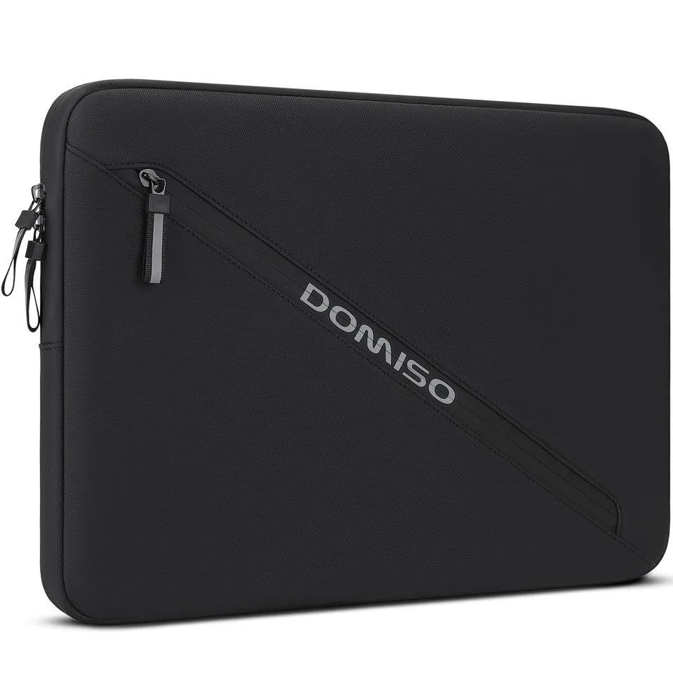 Domiso Laptop Sleeve 17,3 pollici custodia nera impermeabile