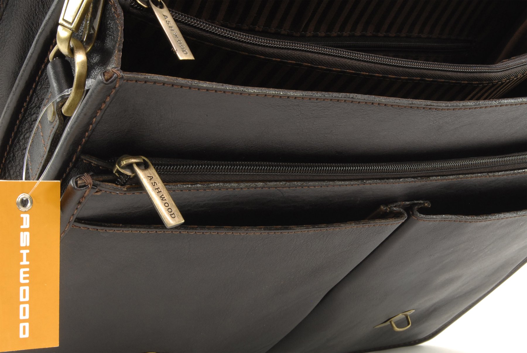Ashwood Man Bags & Briefcases Gareth borsa laptop marrone 15,5 pollici