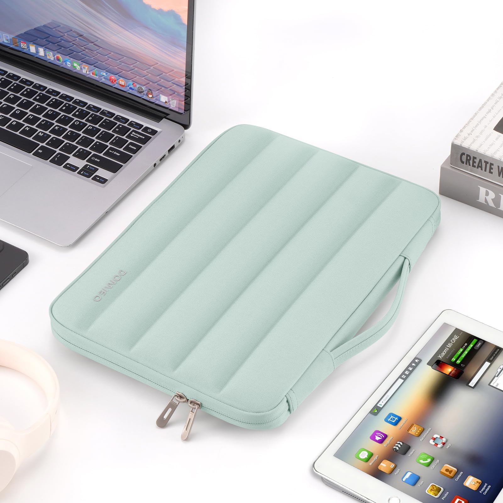 DOMISO Laptop Sleeve 14" custodia laptop verde menta antispruzzo